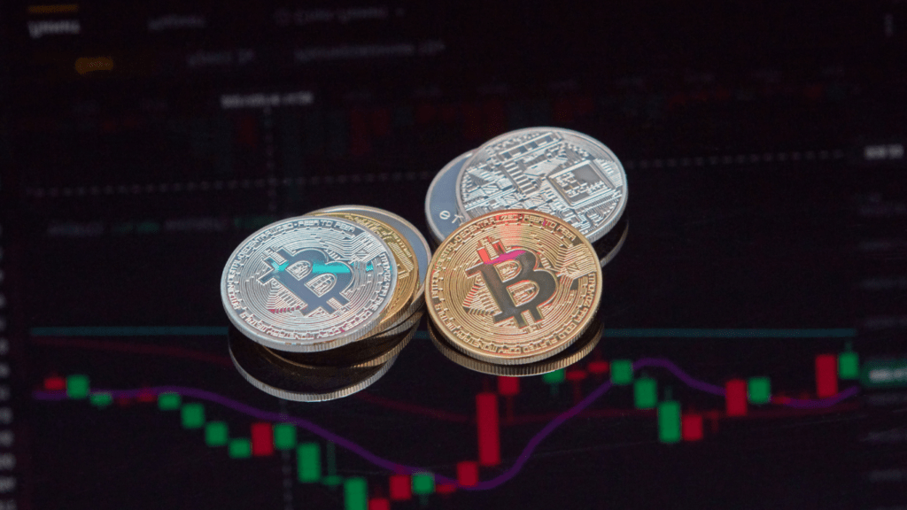 image of a crypto currency with stock market