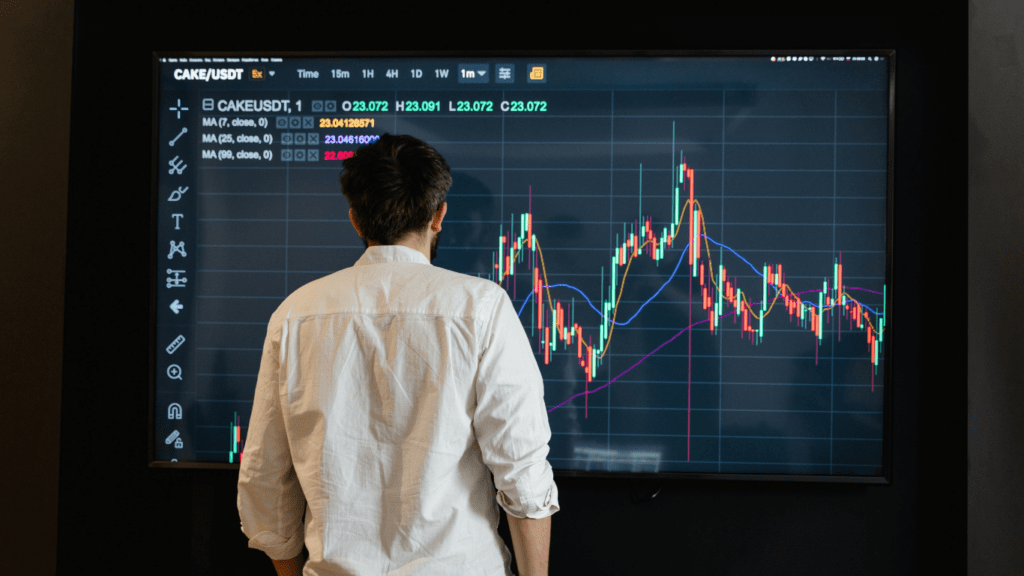 man analyzing crypto chart